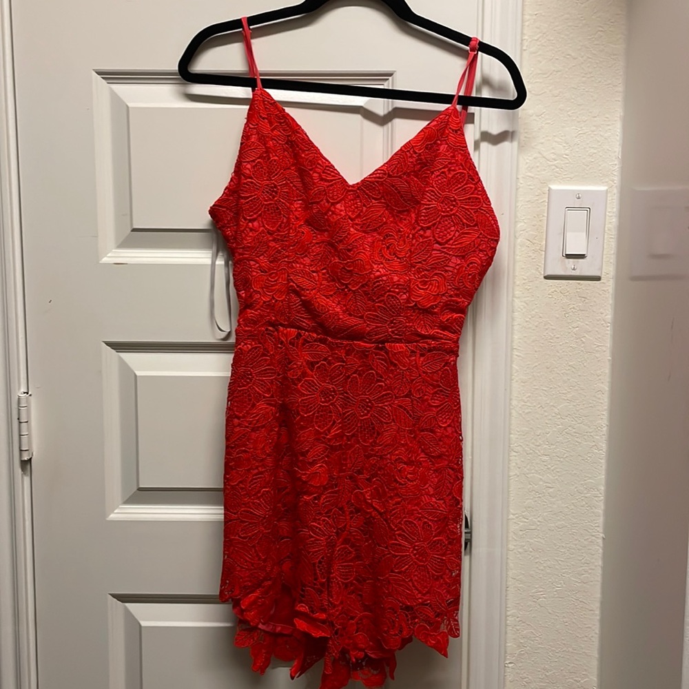 Lovers + Friends lace romper